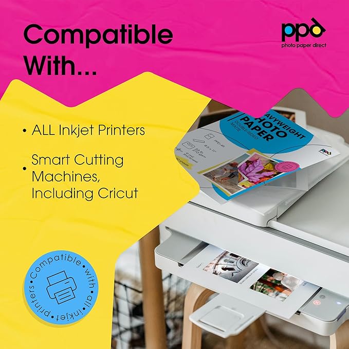 PPD 50 Sheets Inkjet Matte Double Sided Heavyweight Photo Quality Paper LTR 8.5 - Image 7