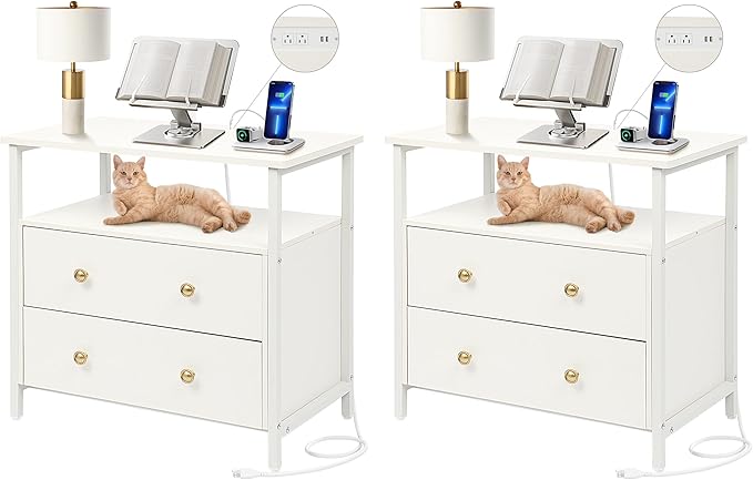 Edbuosy 27 inch Wide Night Stand Set 2 by Edbuosy