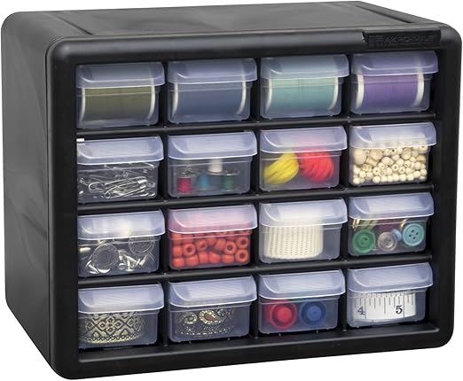 Akro-Mils 16-Drawer Plastic Storage Cabinet | 10-1/2 x 6-1/2 x 8-1/2 Inch | - Image 18