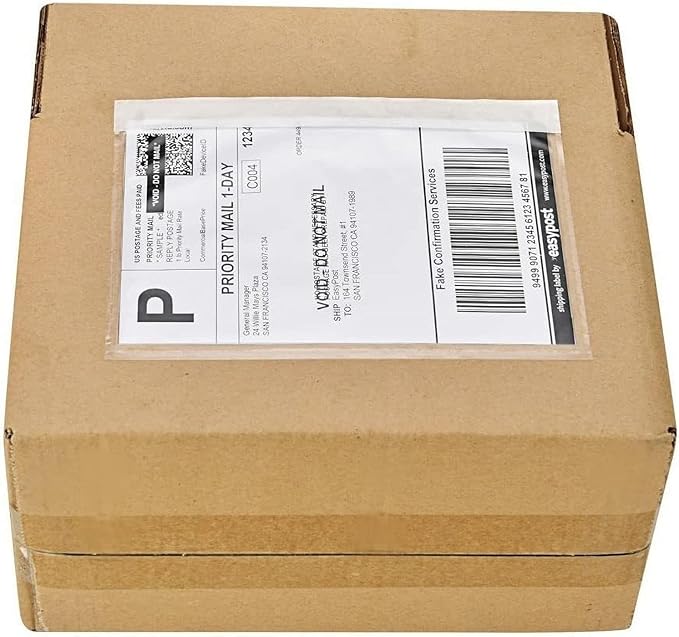 9527 Product 7.5" x 5.5" Clear Adhesive Top Loading Packing List, Shipping - Image 3
