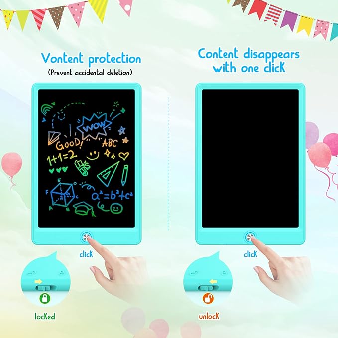 BUKEBU LCD Writing Tablet Doodle Board, 12.5 inch Colorful Drawing Pad - Image 6