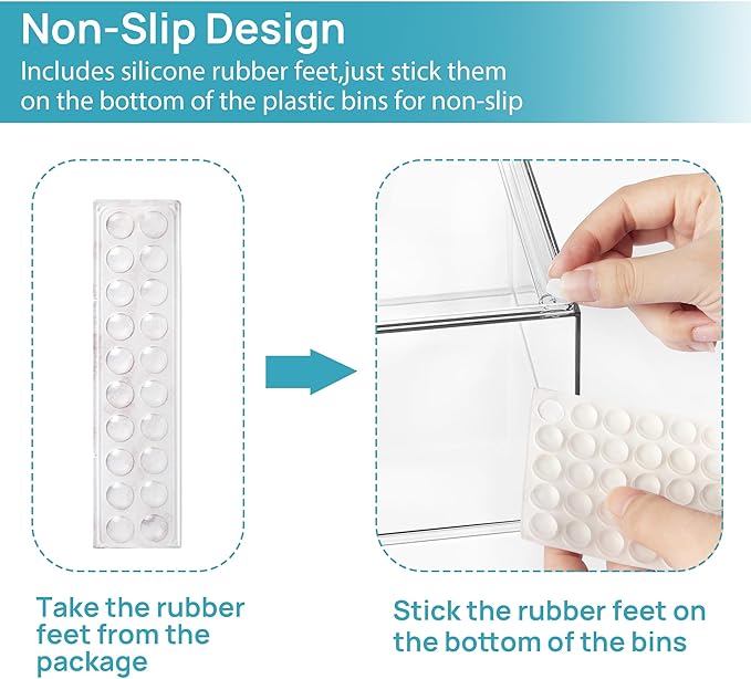 Vtopmart Clear Stackable Storage Drawers Set of 5, Plastic Organizer Bins - Image 5