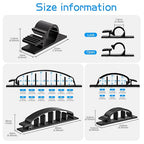 XHF 30pcs Adhesive Cable Wire Clips Kit Black, Outdoor Cable Management Wire - Image 2