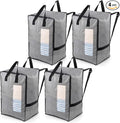 TAILI 4 Pack Gray Moving Bags w/Adjustable Backpack Straps, Moving Supplies by TAILI