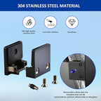 Glass Clamp－4PCS Adjustable Glass Shelf Bracket, 1/3 "-1/2 " 304 Stainless - Image 4