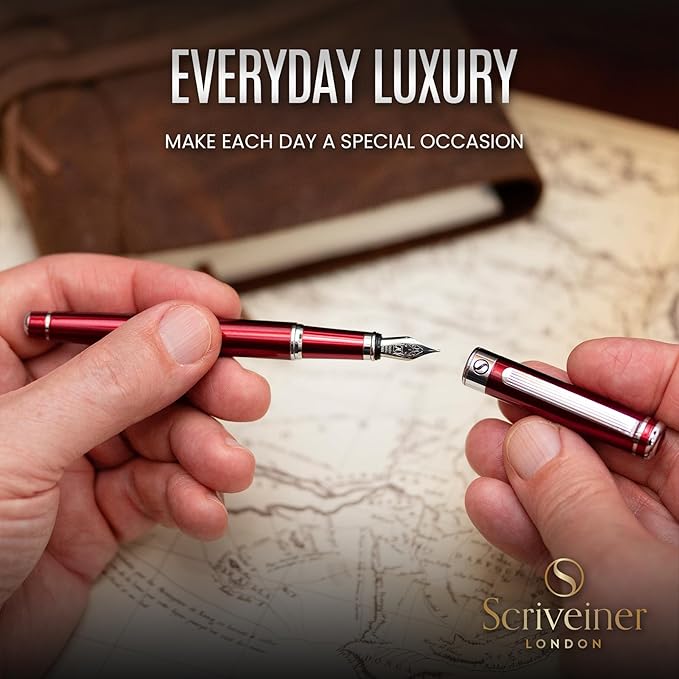 Scriveiner Deep Crimson Red Fountain Pen - Image 7