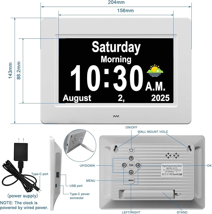 SSYA Dementia Clocks with Day and Date - Image 7