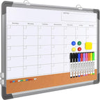 Monthly Calendar Whiteboard Dry Erase Cork Board Combination by ABERLLS