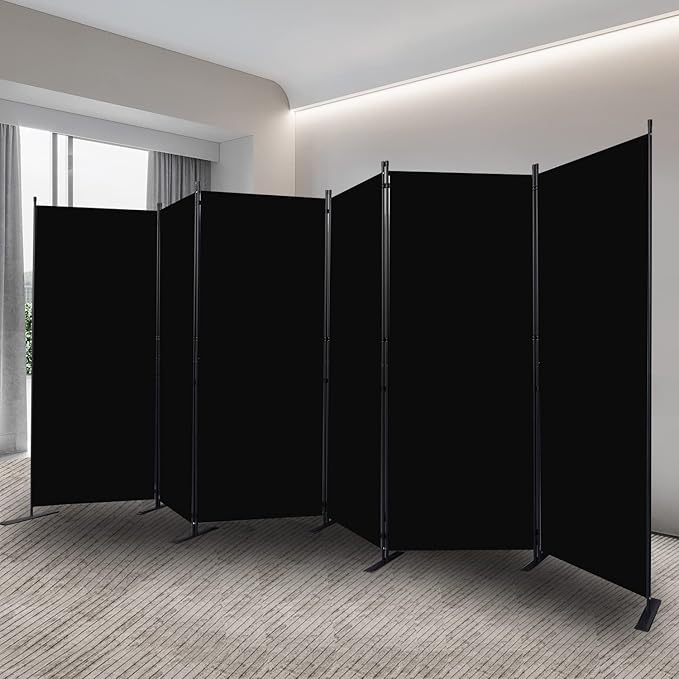 CHOSENM Room Divider, 6 Panel Folding Privacy Screens - Image 7