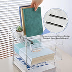 Noger Desk Organizers and Storage, 3 Tier Clear Heightened Stackable Paper Tray - Image 4