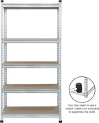 Amazon Basics Double Post Press Board 5 Tier Shelf 36 x 18 x 72, Aluminum | - Image 6