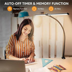 ShineTech Led Desk Lamp for Office Home, Bright Double Head Desk Light - Image 3