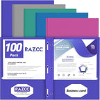 Two Pocket Folders, RAZCC 100 Pack Two Pocket by RAZCC