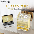 DALTACK 9-Tier Paper Letter Tray Desk Organizer - Image 2