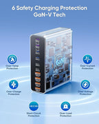 800W USB C Charging Station, 120W PD GaN5 Super Fast USB C Charger Block-10 Port - Image 6