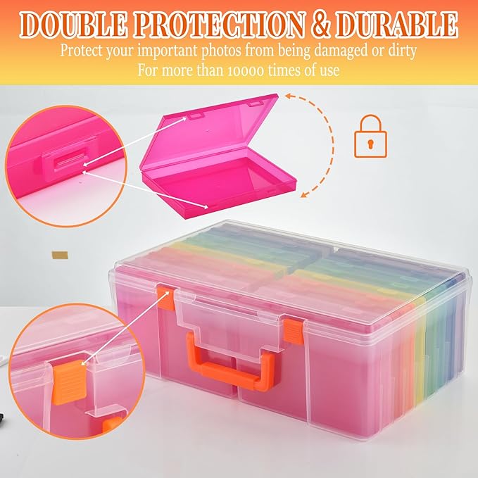 Photo Storage Box 5 x 7 Inches, 18 Inner Photo Cases - Image 9