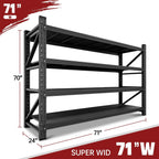 ravigin 5000lbs storage shelves,71" w garage shelving heavy shown in use