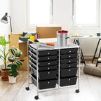 Giantex 12 Drawer Rolling Storage Cart Tools Scrapbook Paper Office School - Image 2