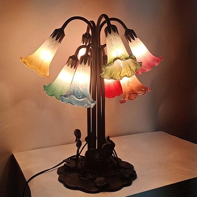 Bieye LS72 Lily Flower Blown Glass Lampshade - Image 5
