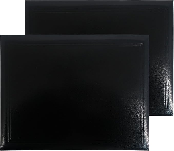 GraduationMall 8.5"x11" Smooth Padded Diploma Cover Certificate Holder Black by GraduationMall%C2%AE