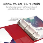 Samsill 3 Inch 3 Ring Binder, Made in USA, Economy Round Ring, 550 Sheet - Image 7