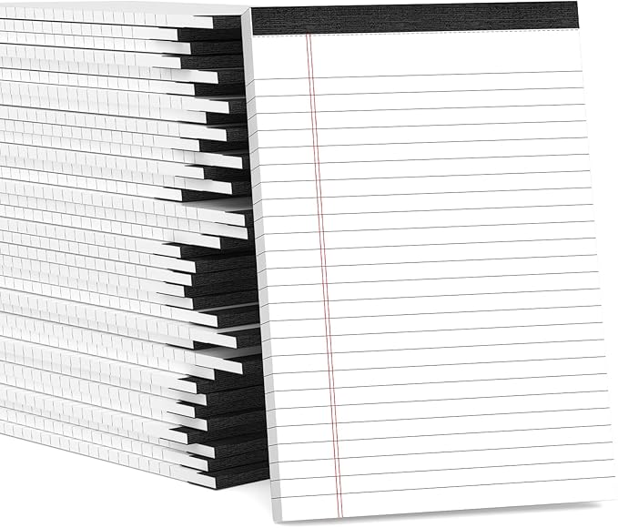 36 Pack Small Legal Pads 5x8 White Note Pads 5x8 College Ruled Paper Tablets by Aidunmis