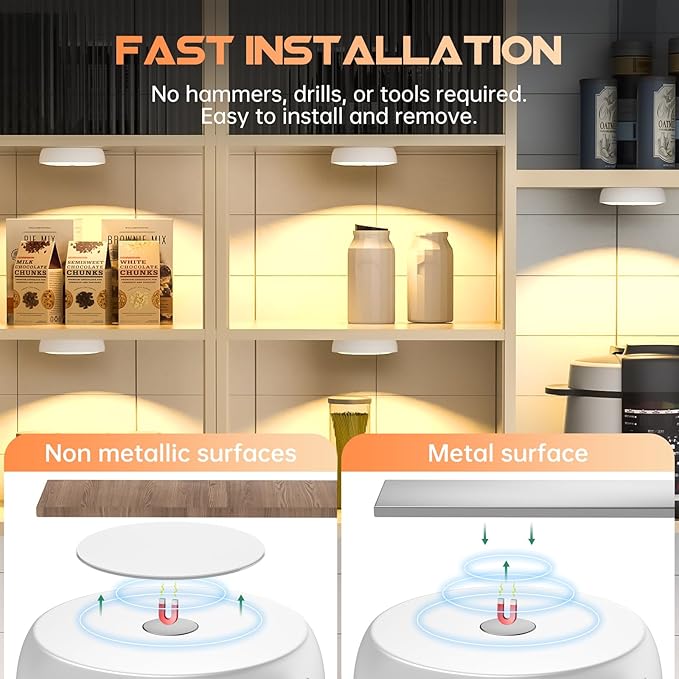 LED Closet Lights Motion Sensor Puck Light - Image 6