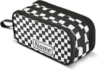 BOENLE Custom Black White Checkered Pattern Pencil Case Box Boys Girls by BOENLE-WELCOMEYOURCOMING