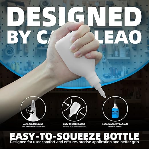 Ultra-Thin Super Glue Liquid Kit 2.3 oz, Fast Drying Clear Superglue - Image 2