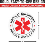 10pcs Medical Equipment Luggage Tag Vinyl Stickers | 4" Diameter Weatherproof UV Laminated Vinyl Stickers for Medical Supplies, Devices, Nurses