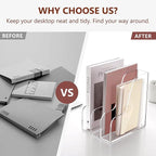 SANRUI Acrylic File Organizer, Compact Desk Organizer - Image 7