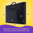 jjring 36x48 art portfolio tote bag with shoulder shown in use