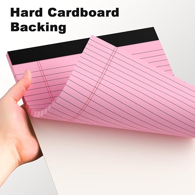 AILZFEI Pink Legal Pad Note Pads 8.5 x 11 inch, Wide Ruled Clear Print Writing - Image 6