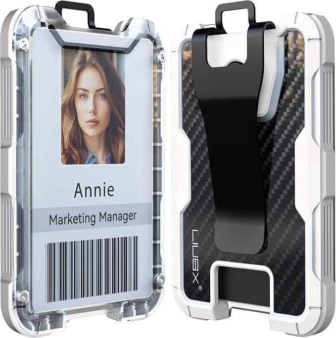 LIUGX Carbon Fiber Badge Holder, ID Card Holder by LIUGX