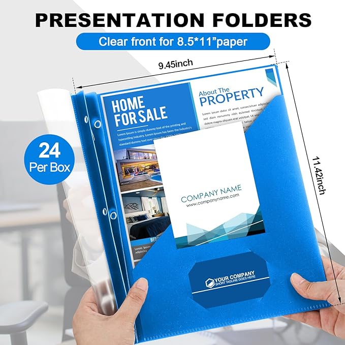 Teling 24 Pcs Clear Front Report Covers - Image 2