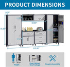 6-piece garage storage cabinets system heavy duty workshop shown in use