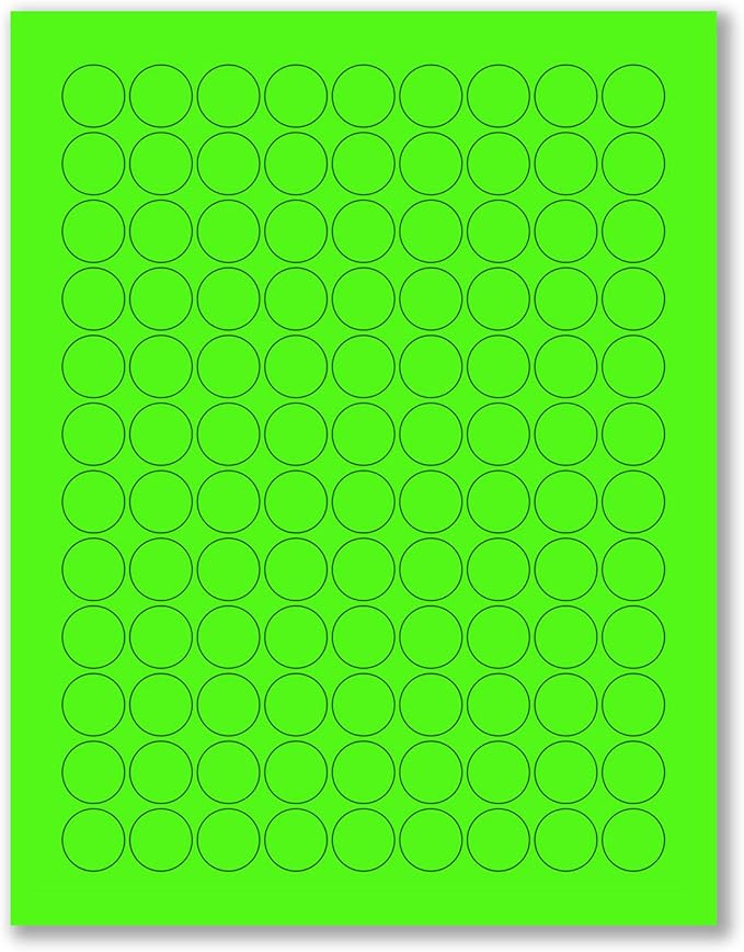 NextDayLabels - 8-1/2 x 11 Neon Color High Light Fluorescent Labels by NextDayLabels