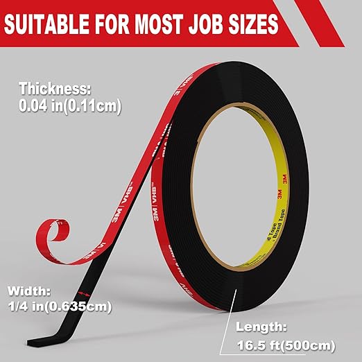 Double Sided Tape Heavy Duty 1/4 inch * 16.5F，Double Sided mounting Tape - Image 2
