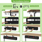 KEEGH No Drill Under Desk Cable Management Tray - Image 6