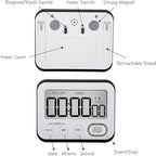 Digital Kitchen Timer Magnetic Loud Alarm, Large LCD Screen Silent/Beeping - Image 4