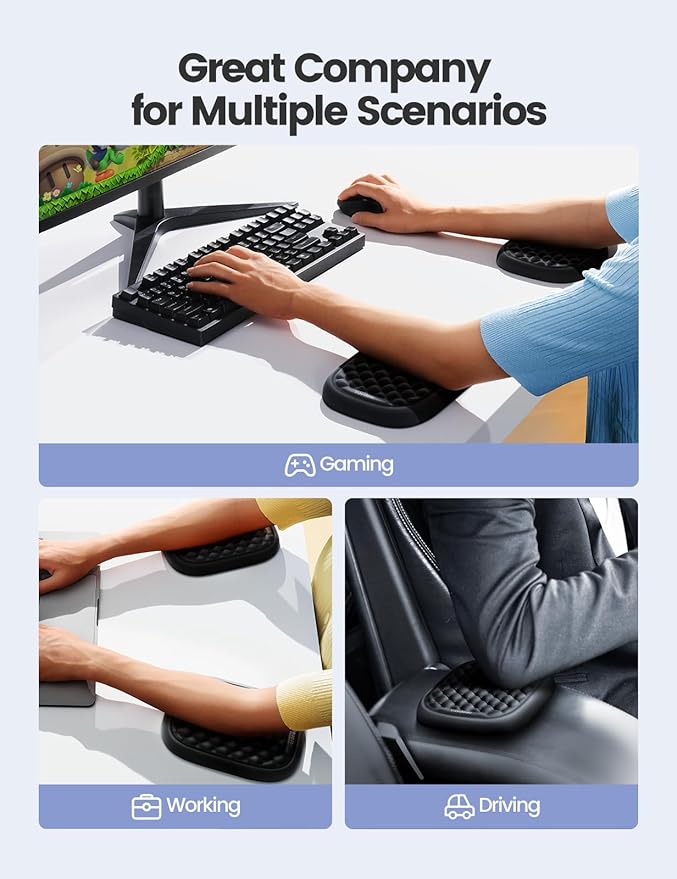 Vaydeer Ergonomic Wrist Rest Pad, Relieve Elbow Pain Computer Arm Rest Wrist - Image 5