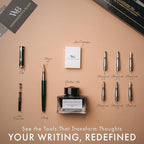 Wordsworth & Black Calligraphy Pen Gift Set, Includes Bottle, 6 Cartridges - Image 4