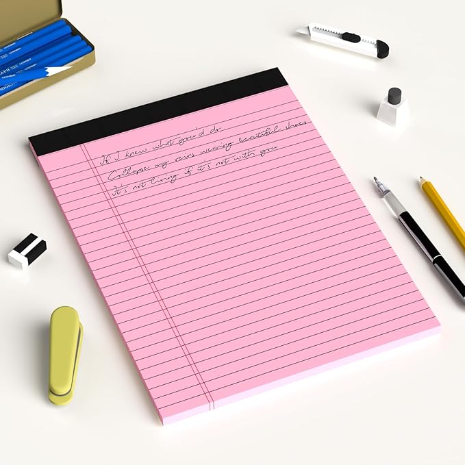 AILZFEI Colored Legal Pads 8.5 x 11 Note Pads, Wide Ruled Sturdy Back Writing - Image 7