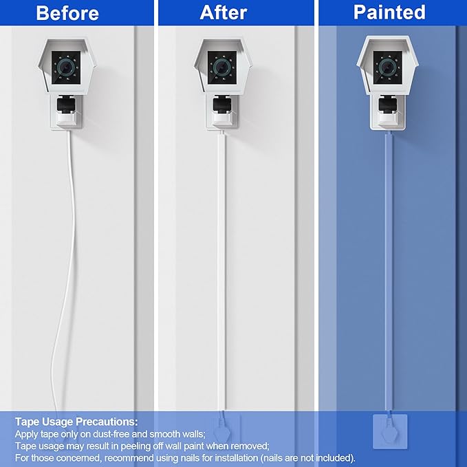 Cord Hider Wall for One Cord 136in, ZhiYo Cord Covers for Wires on Wall - Image 5