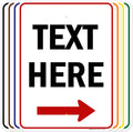 Custom Arrow, Custom Directional Sign, Right Arrow, 18x24 Inches, Rust Free