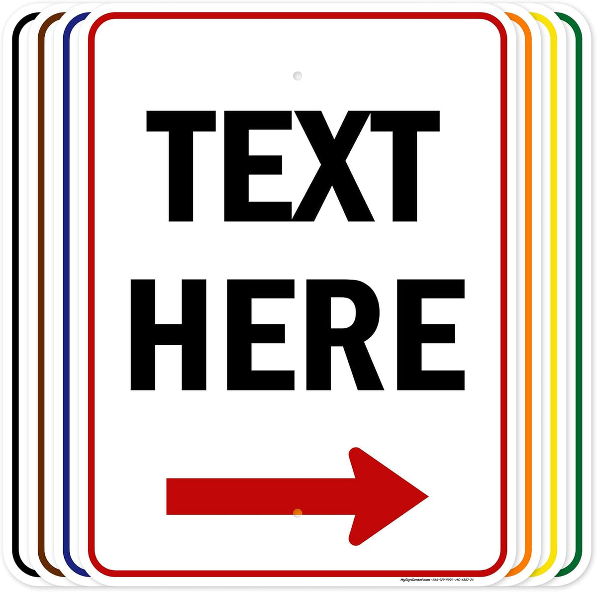 Custom Arrow, Custom Directional Sign, Right Arrow, 18x24 Inches, Rust Free