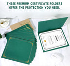 gisgfim 15Pcs Certificate Holders Diploma Covers Single Sided Gold Foil Border - Image 5
