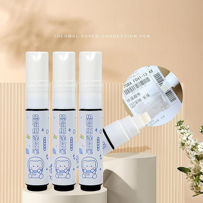 MEELYHOME Thermal Paper Correction Liquid Pen, Quick Drying Correction Fluid - Image 5
