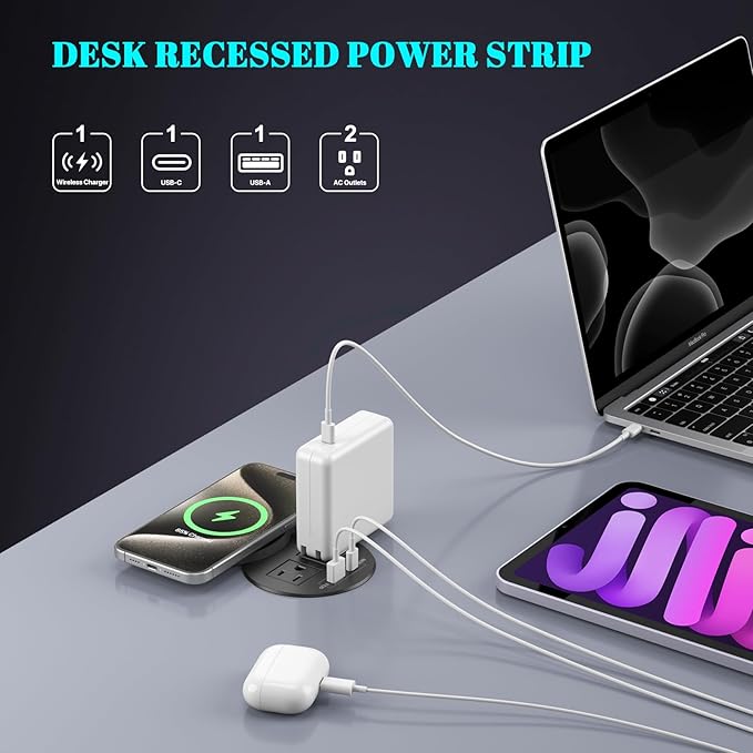 XBA PD 20W USB C Desk Power Grommet - Image 2