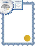 Geographics Optima Blue Blank Award Certificate Paper by Geographics